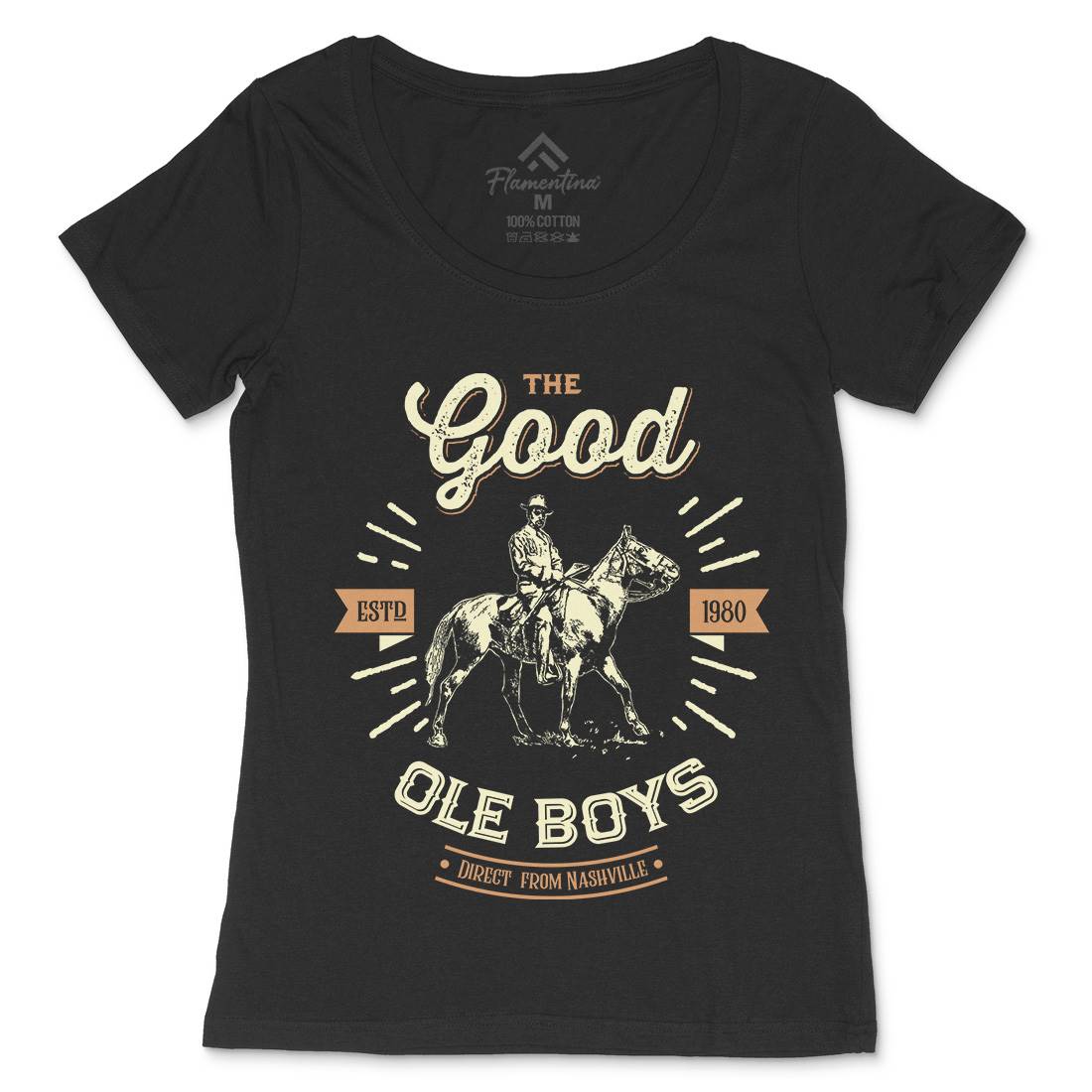 Good Ole Boys Womens Scoop Neck T-Shirt Music D178