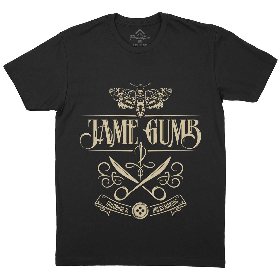 Jame Gumb Mens Organic Crew Neck T-Shirt Horror D179