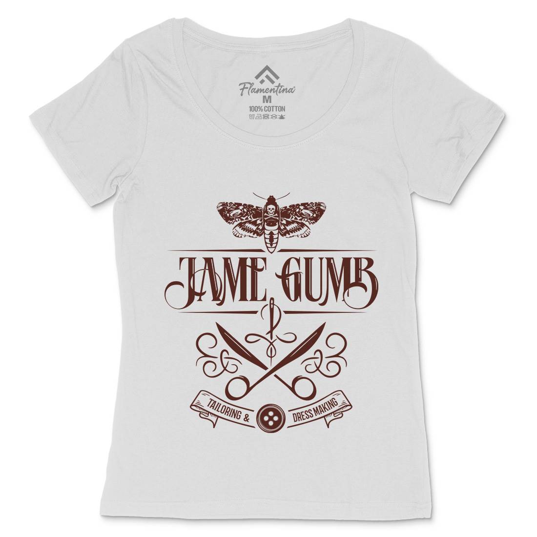 Jame Gumb Womens Scoop Neck T-Shirt Horror D179