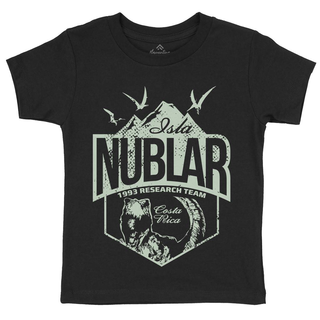 Isla Nublar Kids Crew Neck T-Shirt Horror D181