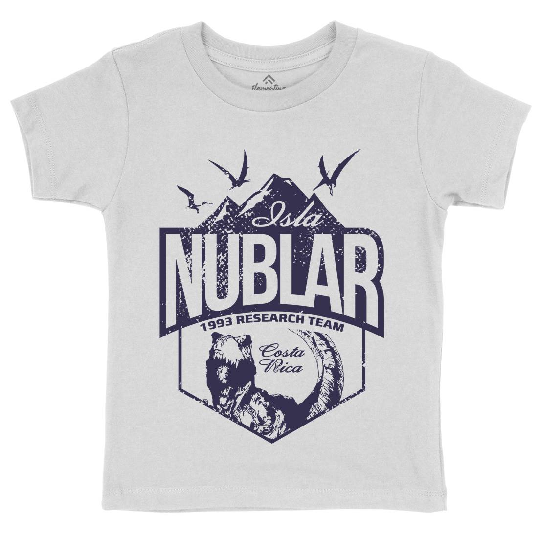Isla Nublar Kids Organic Crew Neck T-Shirt Horror D181
