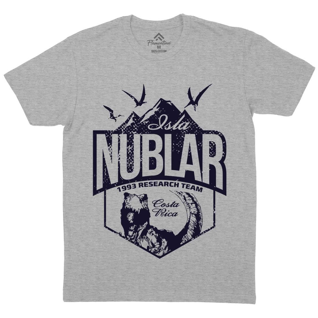 Isla Nublar Mens Organic Crew Neck T-Shirt Horror D181