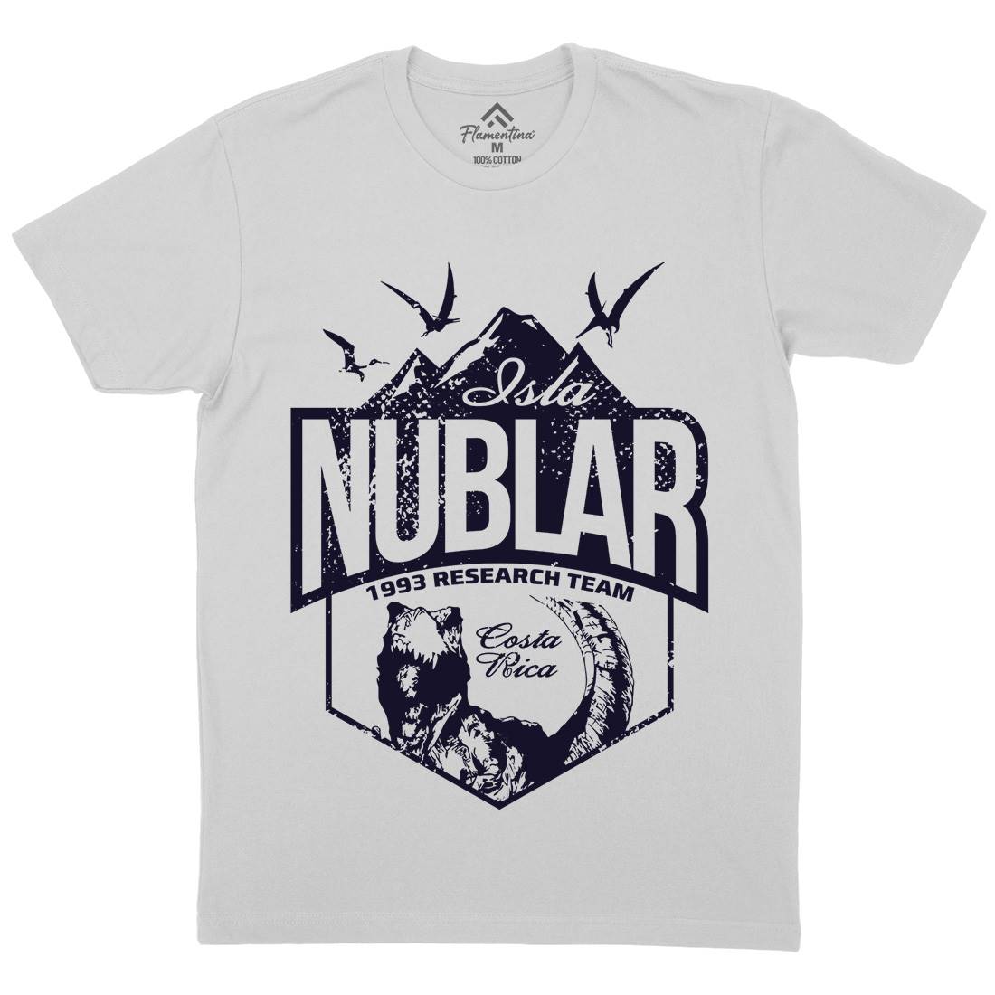 Isla Nublar Mens Crew Neck T-Shirt Horror D181