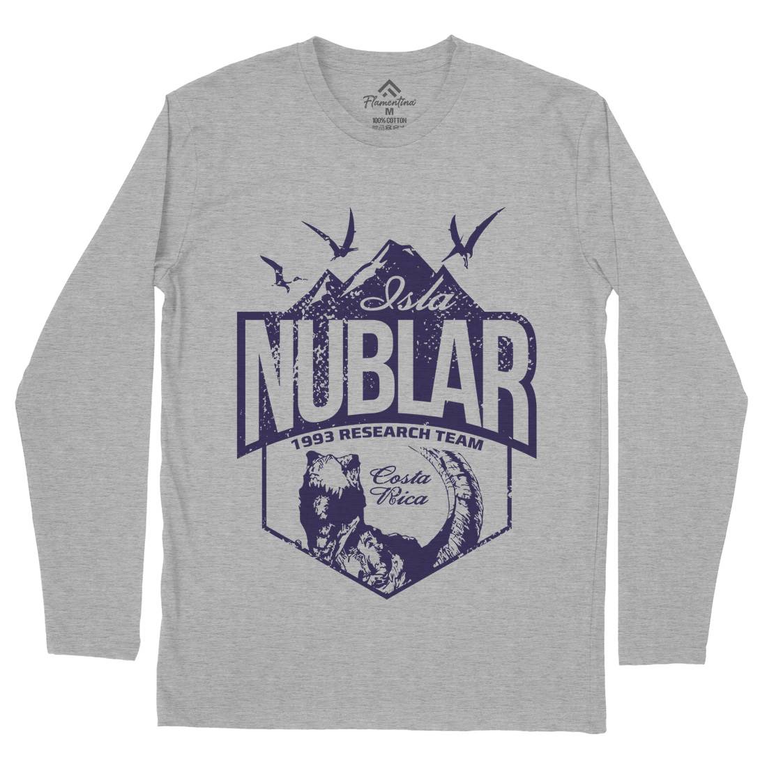 Isla Nublar Mens Long Sleeve T-Shirt Horror D181