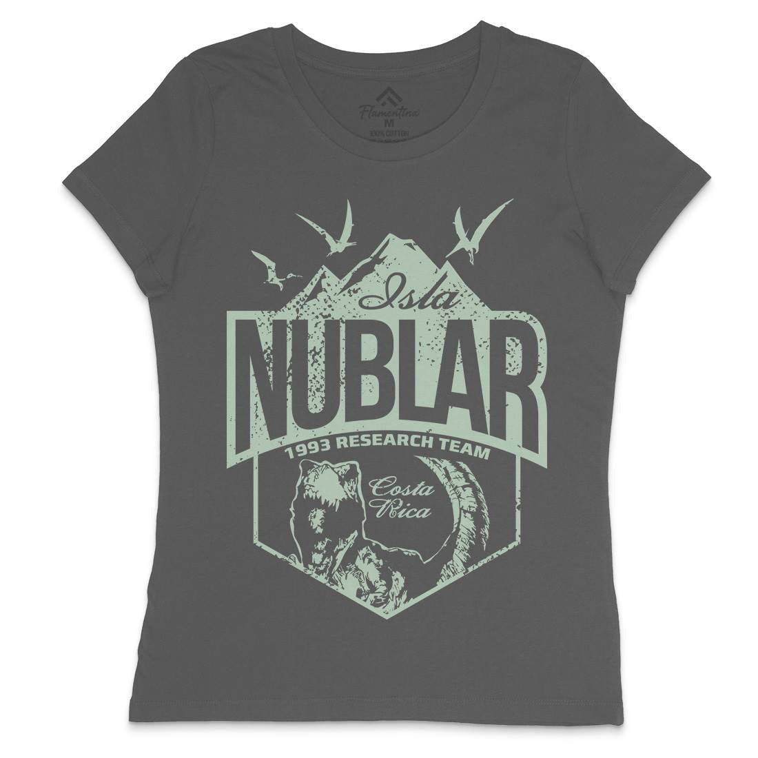 Isla Nublar Womens Crew Neck T-Shirt Horror D181