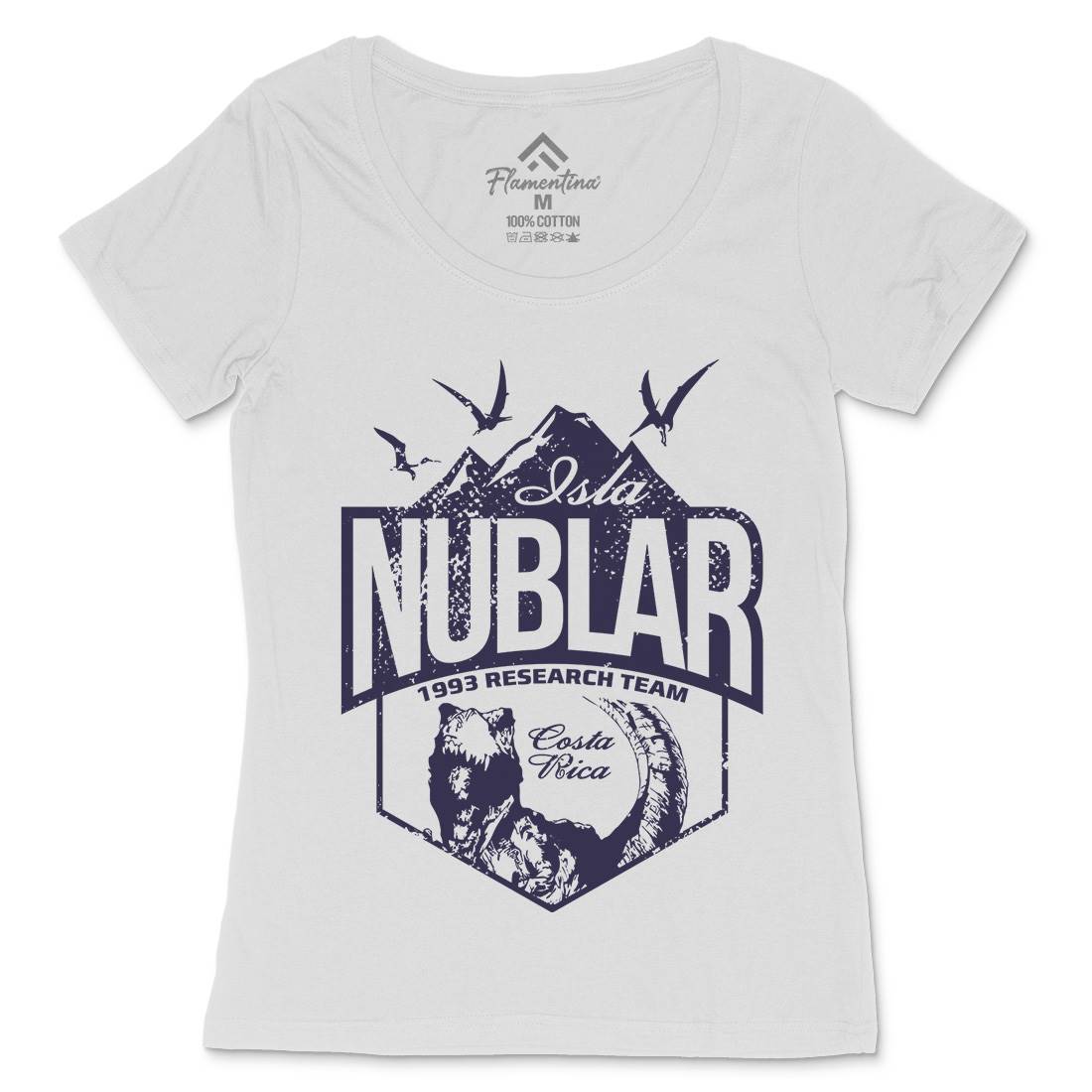 Isla Nublar Womens Scoop Neck T-Shirt Horror D181