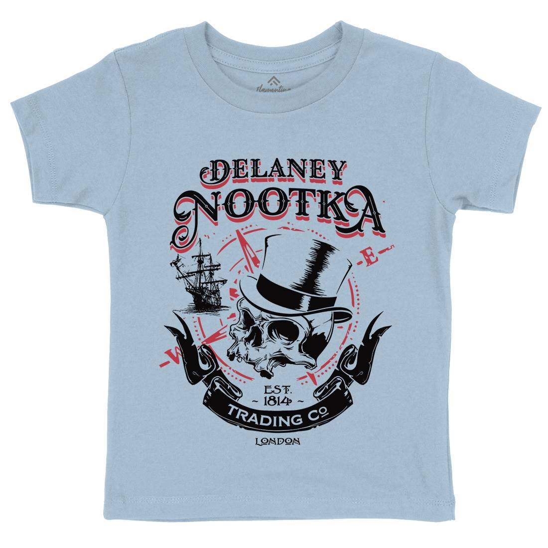 Delaney Nootka Kids Organic Crew Neck T-Shirt Retro D183