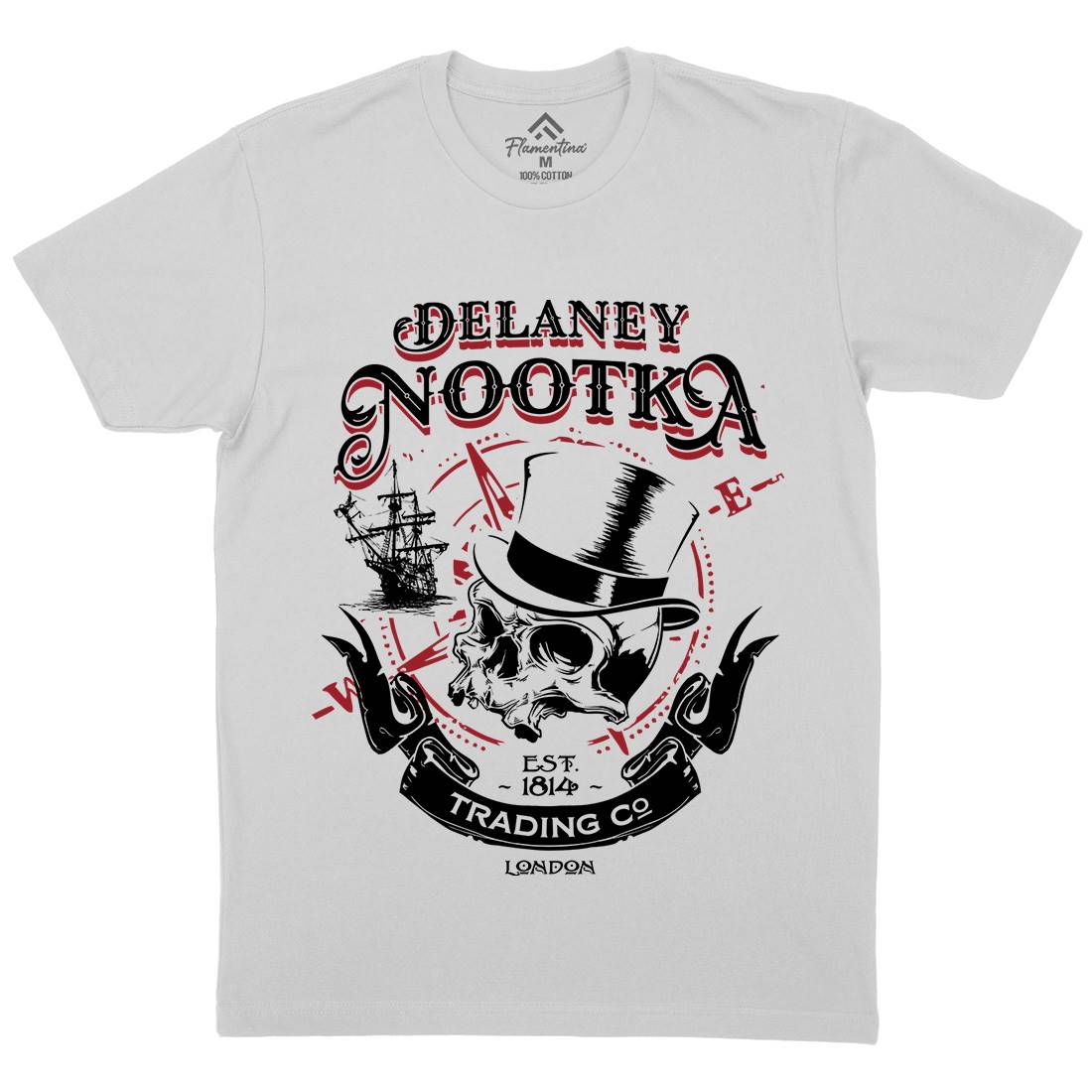 Delaney Nootka Mens Crew Neck T-Shirt Retro D183