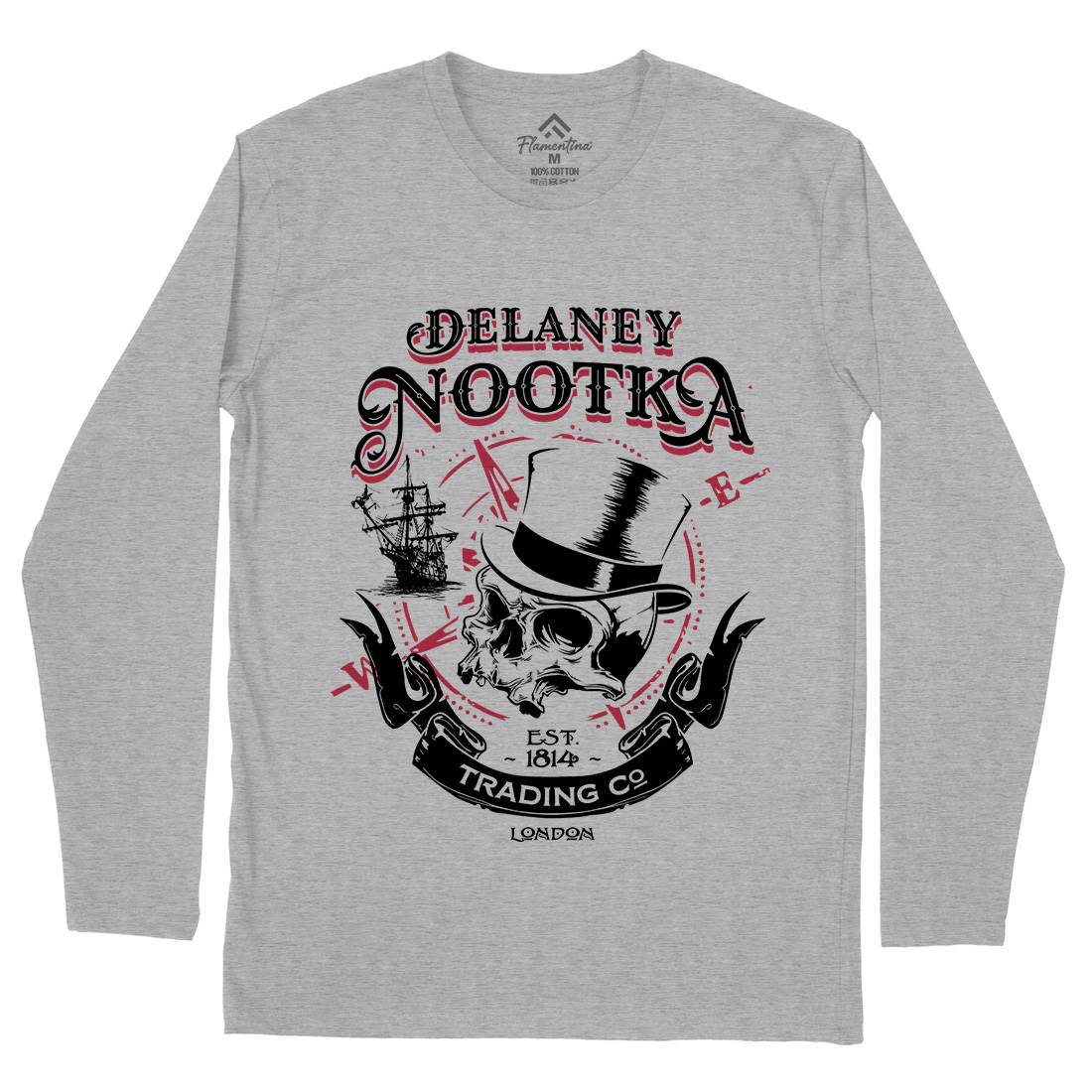 Delaney Nootka Mens Long Sleeve T-Shirt Retro D183