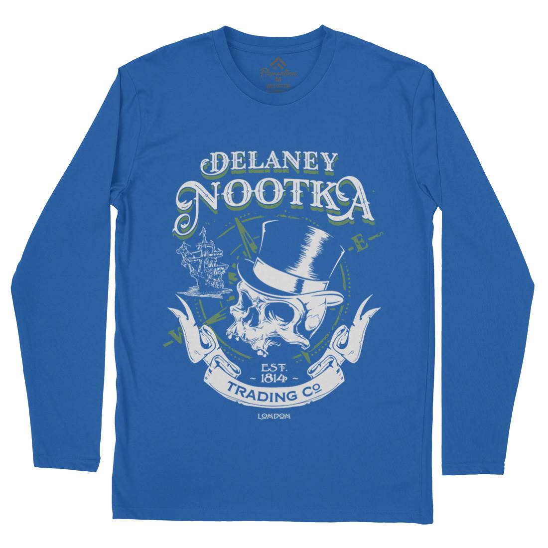 Delaney Nootka Mens Long Sleeve T-Shirt Retro D183