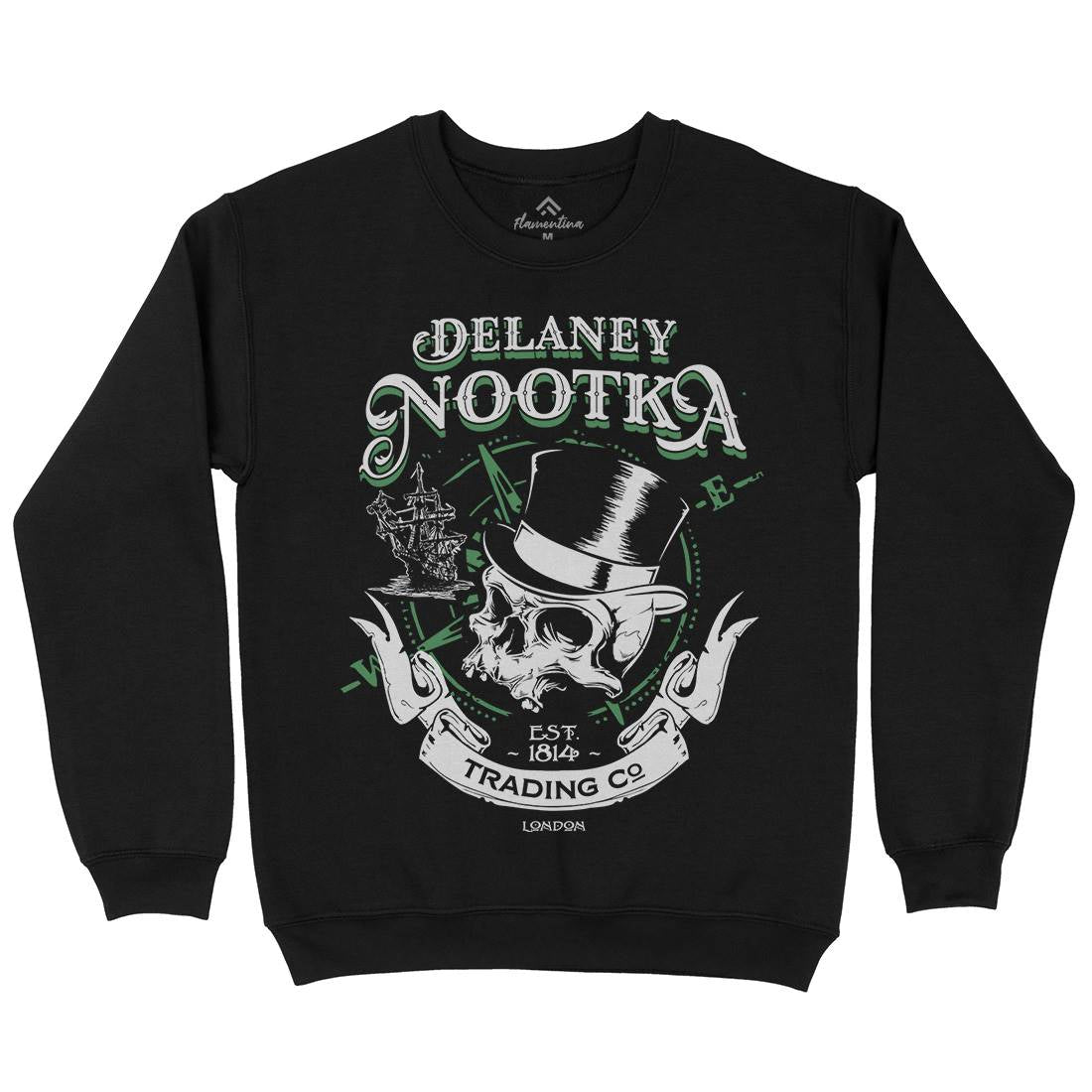 Delaney Nootka Mens Crew Neck Sweatshirt Retro D183
