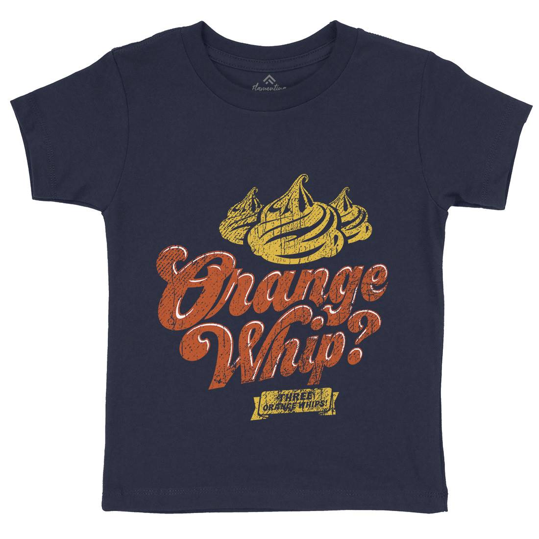 Orange Whip Kids Crew Neck T-Shirt Food D184