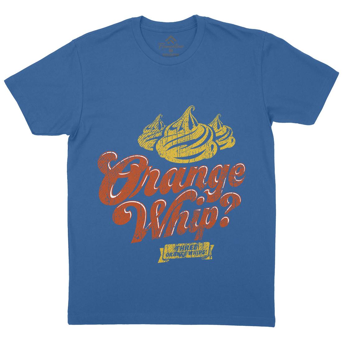 Orange Whip Mens Organic Crew Neck T-Shirt Food D184