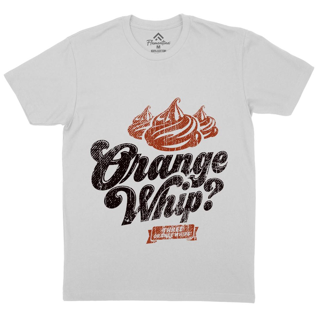 Orange Whip Mens Crew Neck T-Shirt Food D184