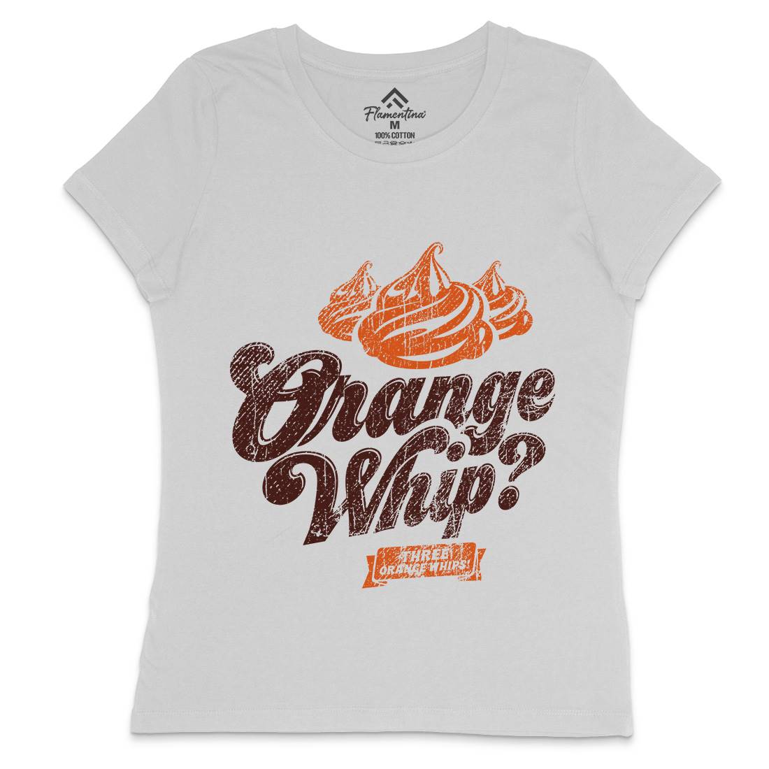 Orange Whip Womens Crew Neck T-Shirt Food D184