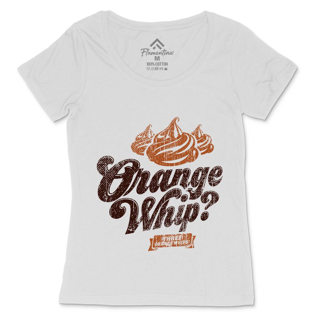 Orange Whip Womens Scoop Neck T-Shirt Food D184