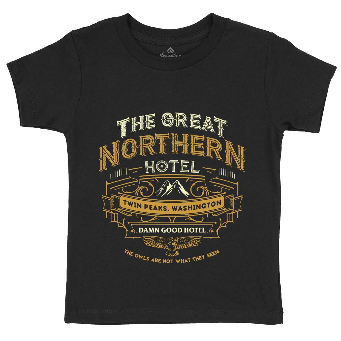 Great Northern Hotel Kids Crew Neck T-Shirt Horror D185