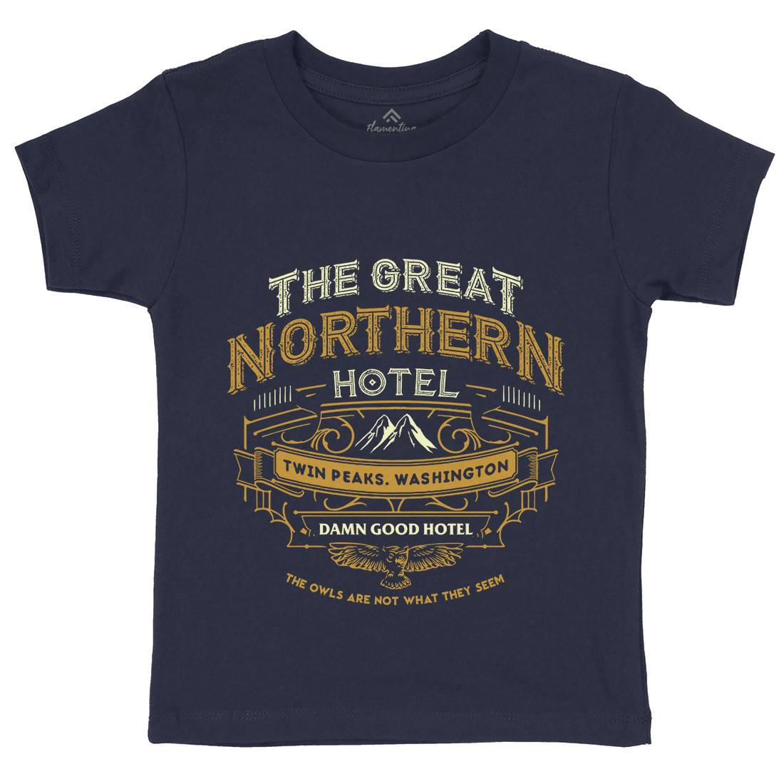 Great Northern Hotel Kids Organic Crew Neck T-Shirt Horror D185