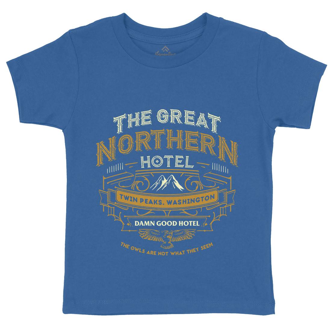 Great Northern Hotel Kids Crew Neck T-Shirt Horror D185