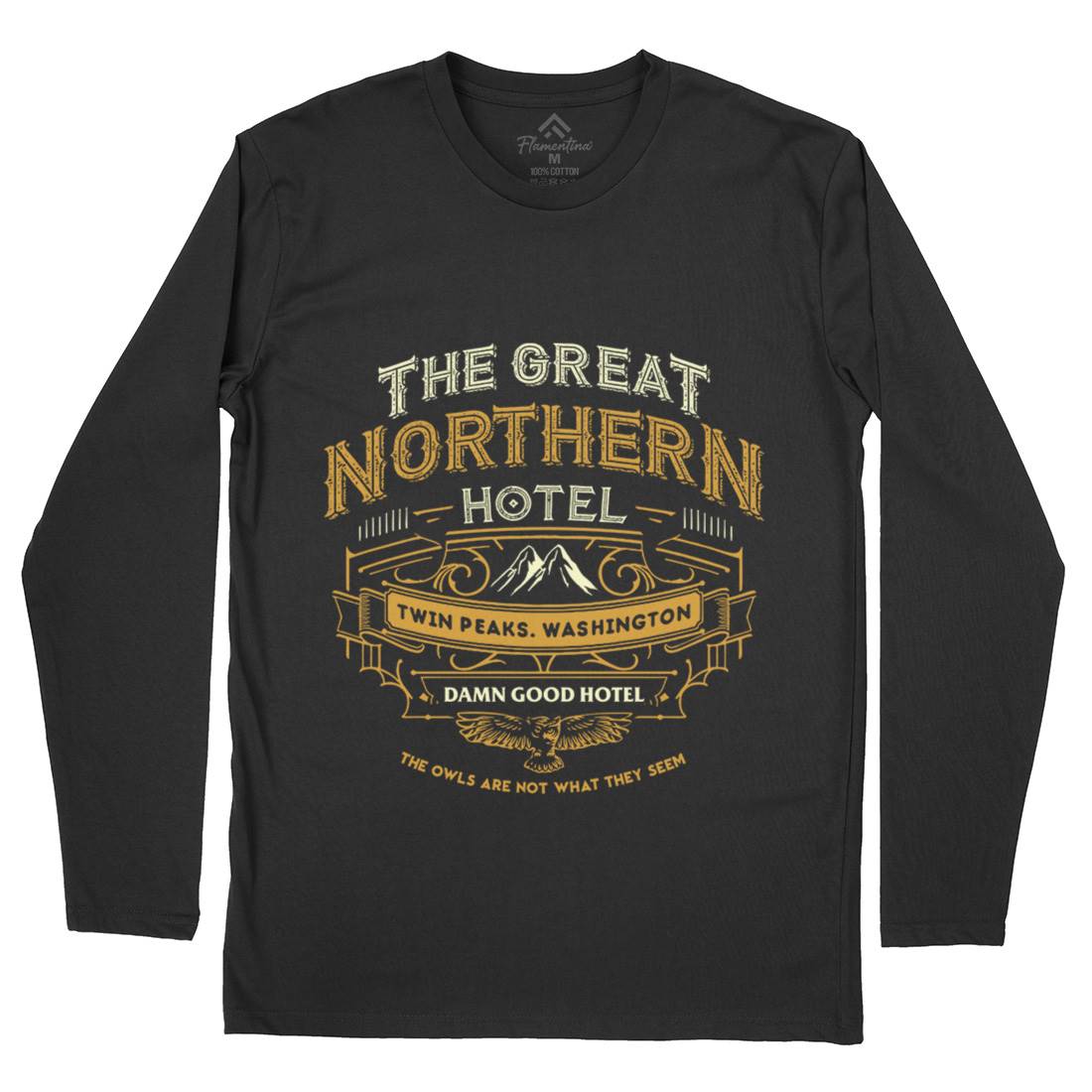 Great Northern Hotel Mens Long Sleeve T-Shirt Horror D185
