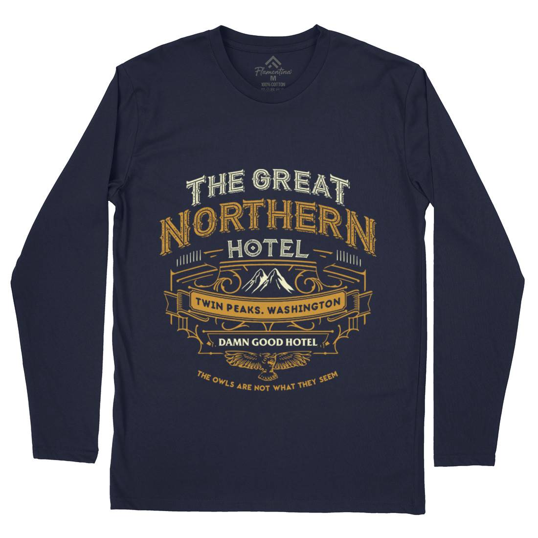 Great Northern Hotel Mens Long Sleeve T-Shirt Horror D185