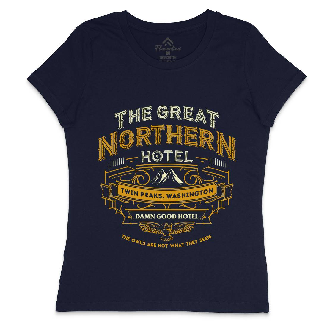 Great Northern Hotel Womens Crew Neck T-Shirt Horror D185
