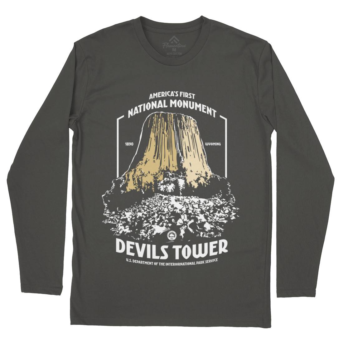 Devils Tower Mens Long Sleeve T-Shirt Space D186
