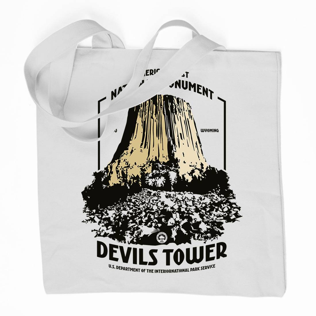 Devils Tower Organic Premium Cotton Tote Bag Space D186
