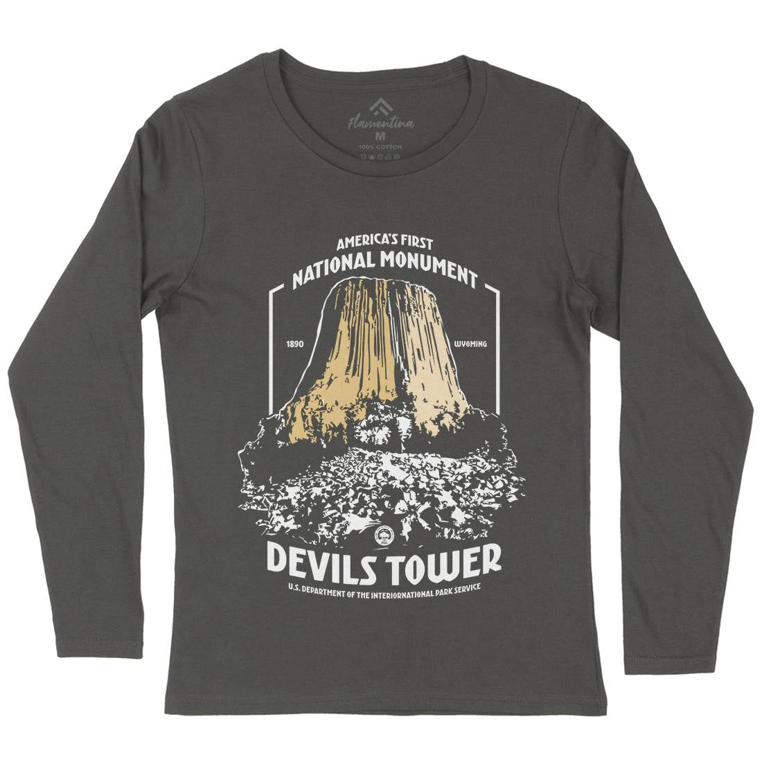 Devils Tower Womens Long Sleeve T-Shirt Space D186