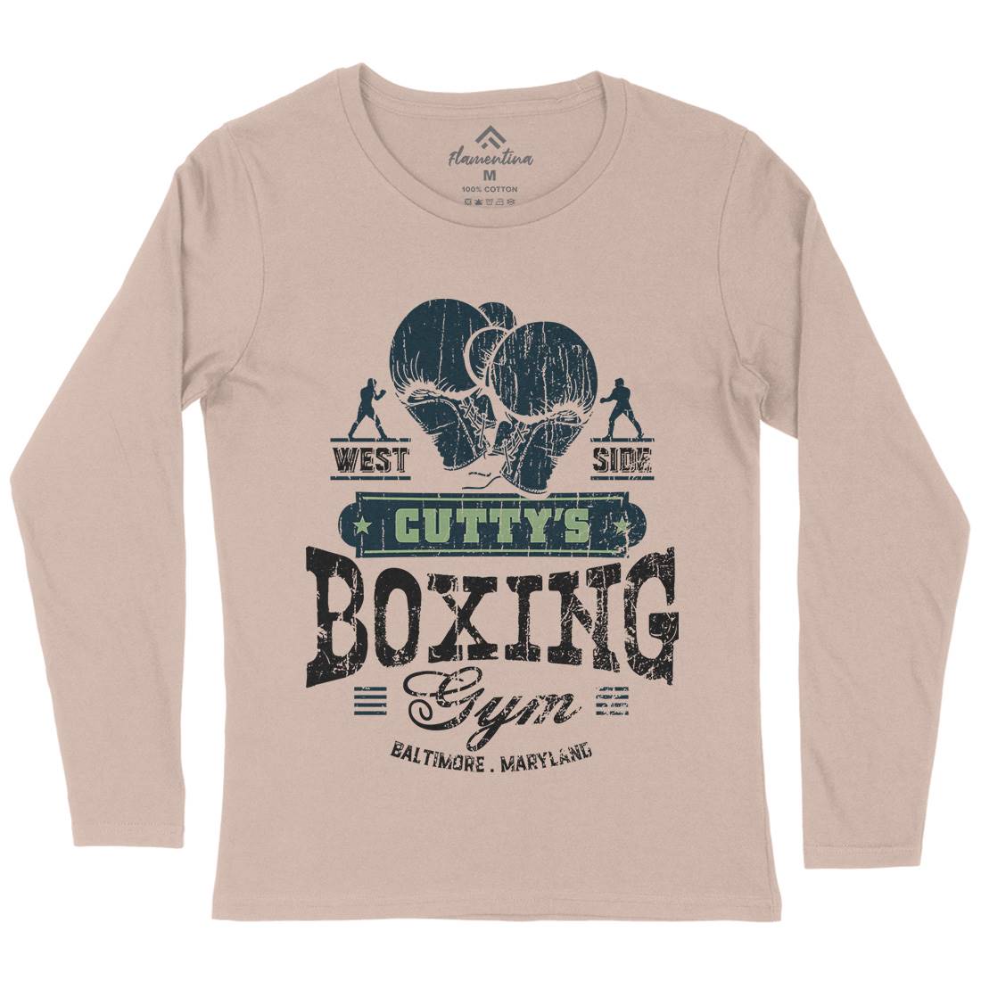 Cuttys Boxing Gym Womens Long Sleeve T-Shirt Sport D187