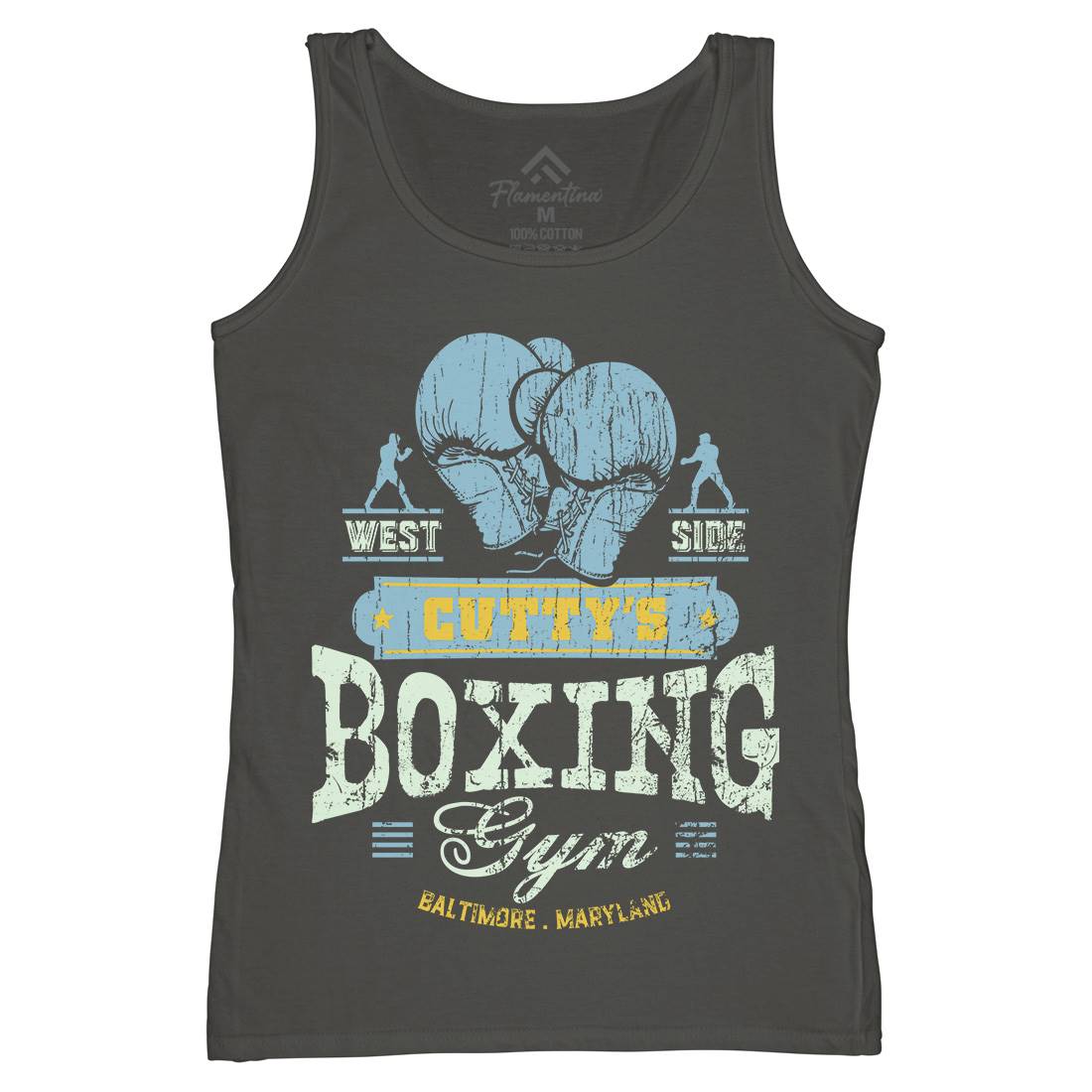 Cuttys Boxing Gym Womens Organic Tank Top Vest Sport D187