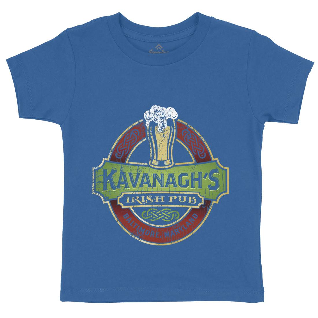 Kavanaghs Irish Pub Kids Crew Neck T-Shirt Drinks D189