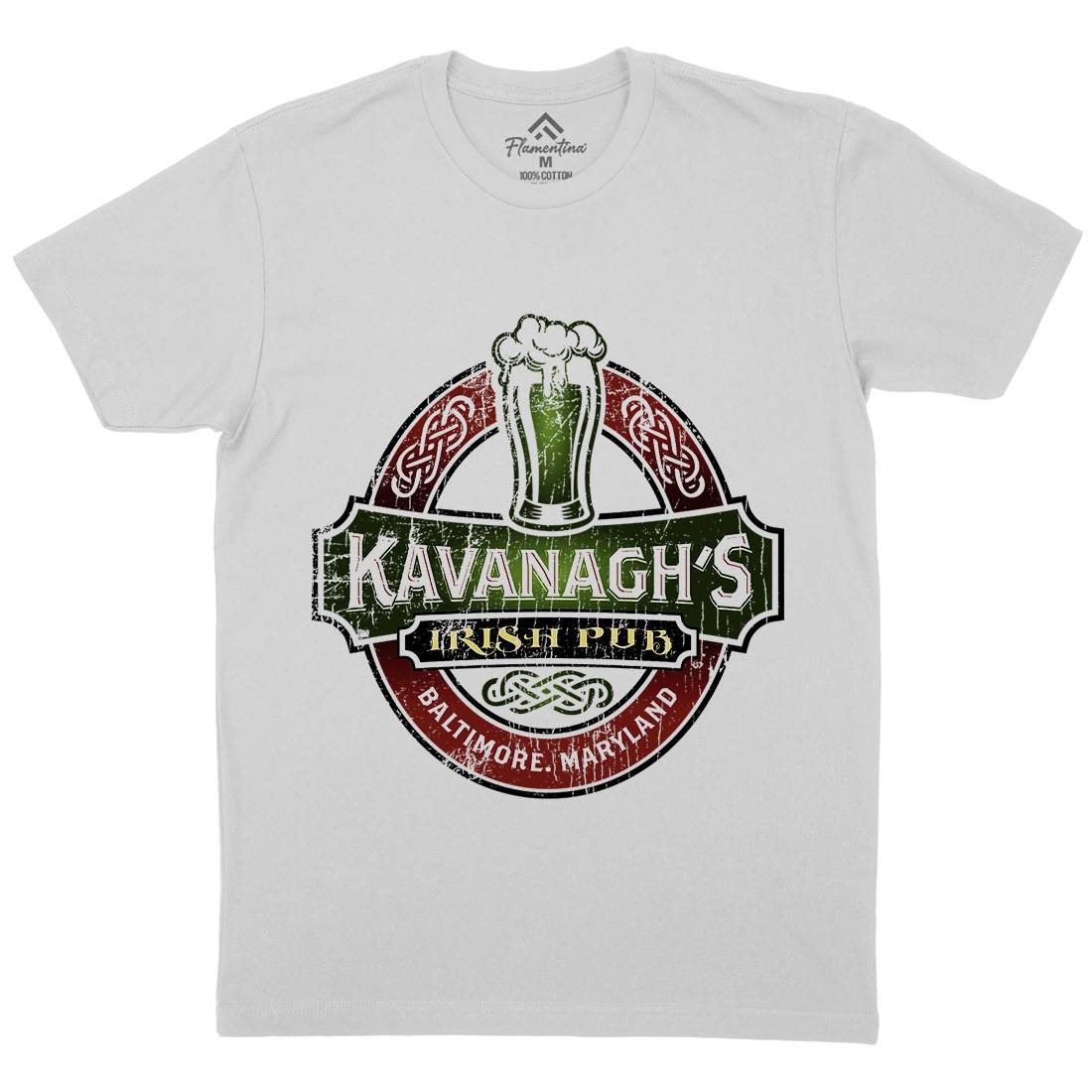 Kavanaghs Irish Pub Mens Crew Neck T-Shirt Drinks D189
