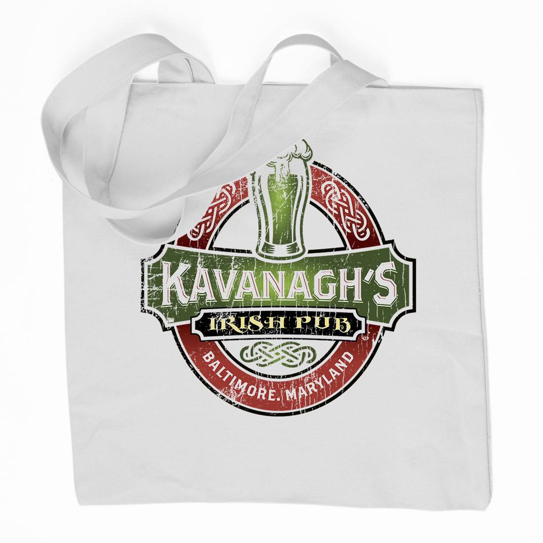 Kavanaghs Irish Pub Organic Premium Cotton Tote Bag Drinks D189