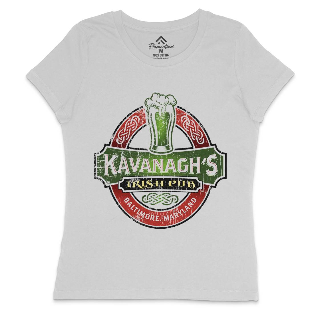 Kavanaghs Irish Pub Womens Crew Neck T-Shirt Drinks D189