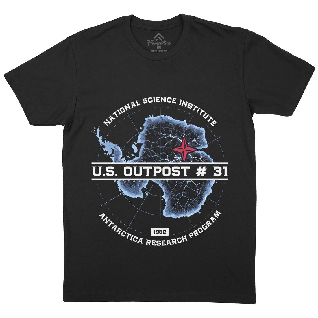 Outpost 31 Mens Organic Crew Neck T-Shirt Horror D190