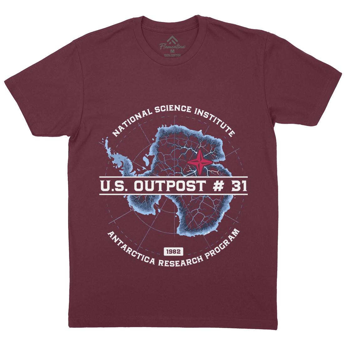 Outpost 31 Mens Organic Crew Neck T-Shirt Horror D190