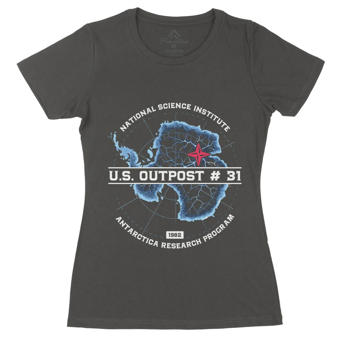 Outpost 31 Womens Organic Crew Neck T-Shirt Horror D190