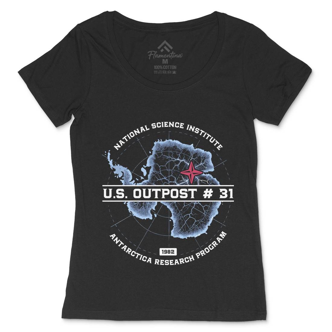 Outpost 31 Womens Scoop Neck T-Shirt Horror D190