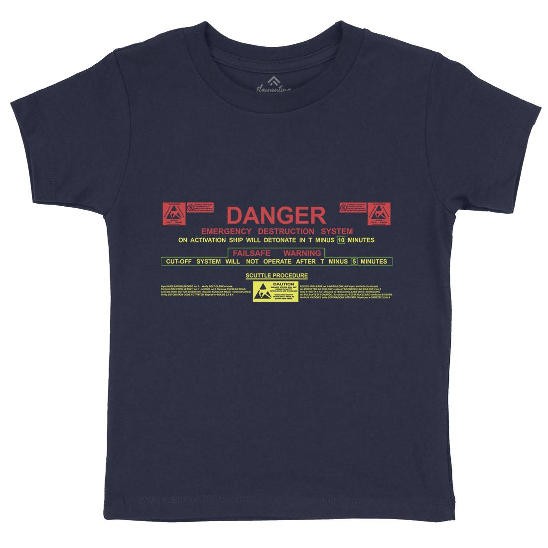 Destruct Sequence Kids Crew Neck T-Shirt Space D191