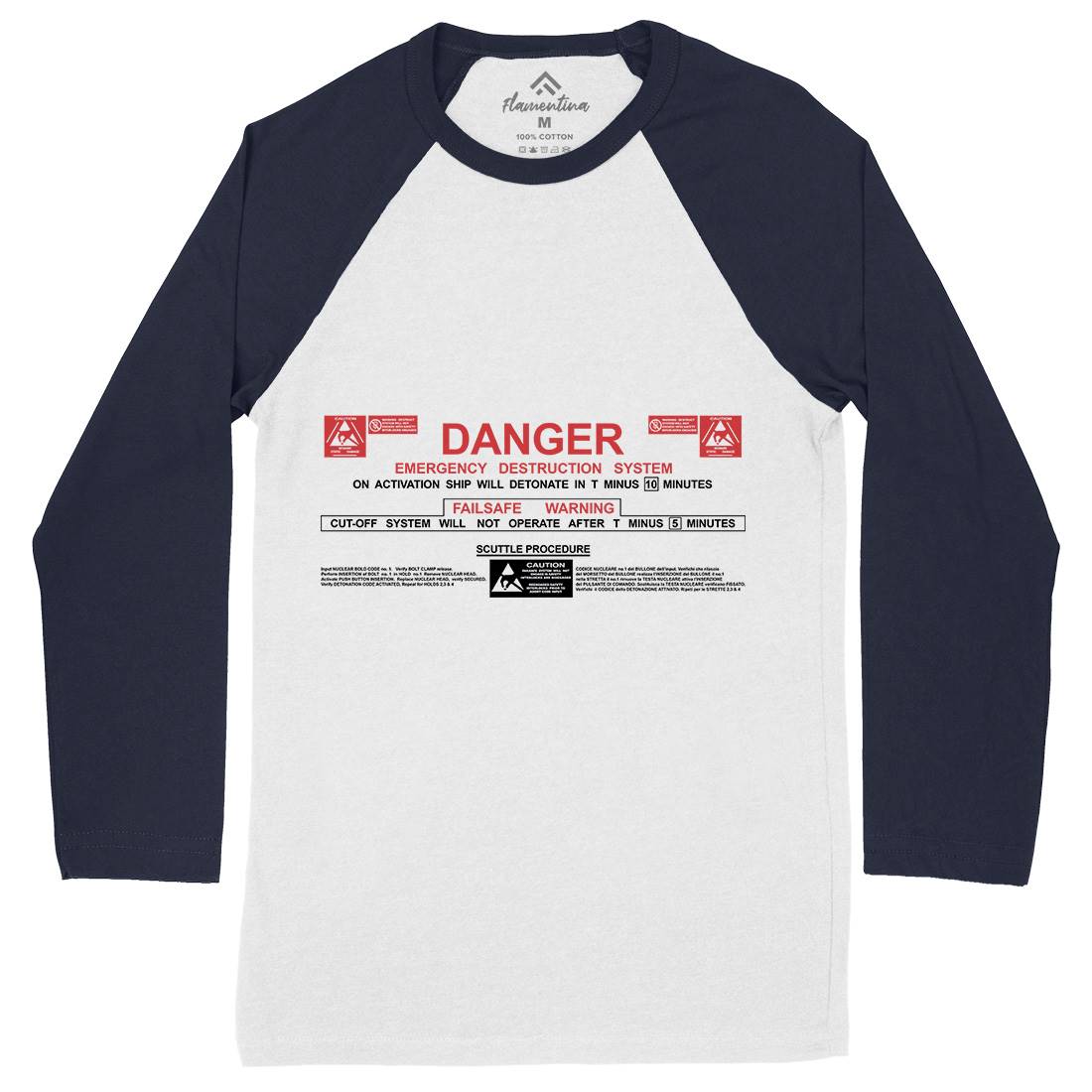 Destruct Sequence Mens Long Sleeve Baseball T-Shirt Space D191