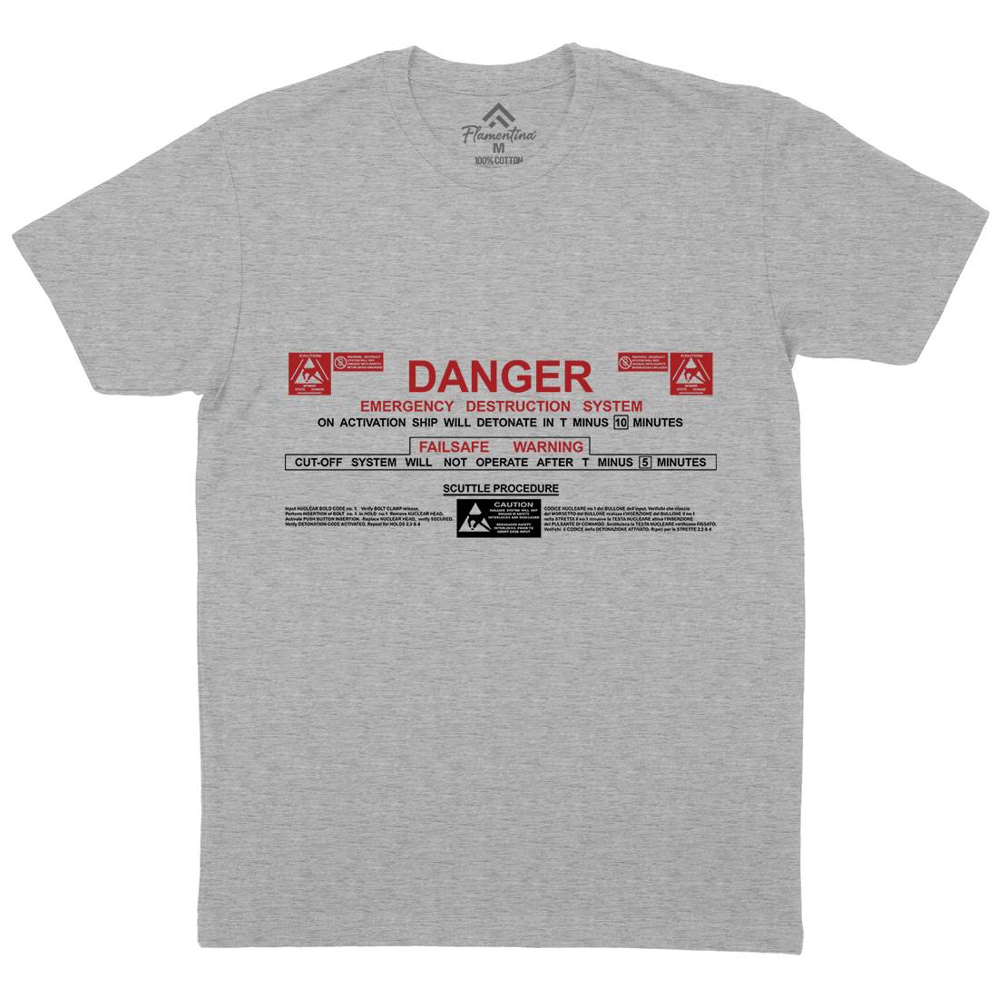 Destruct Sequence Mens Organic Crew Neck T-Shirt Space D191