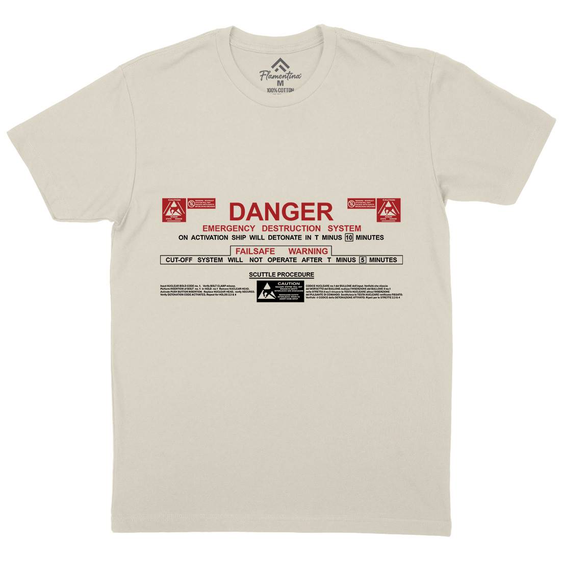 Destruct Sequence Mens Organic Crew Neck T-Shirt Space D191