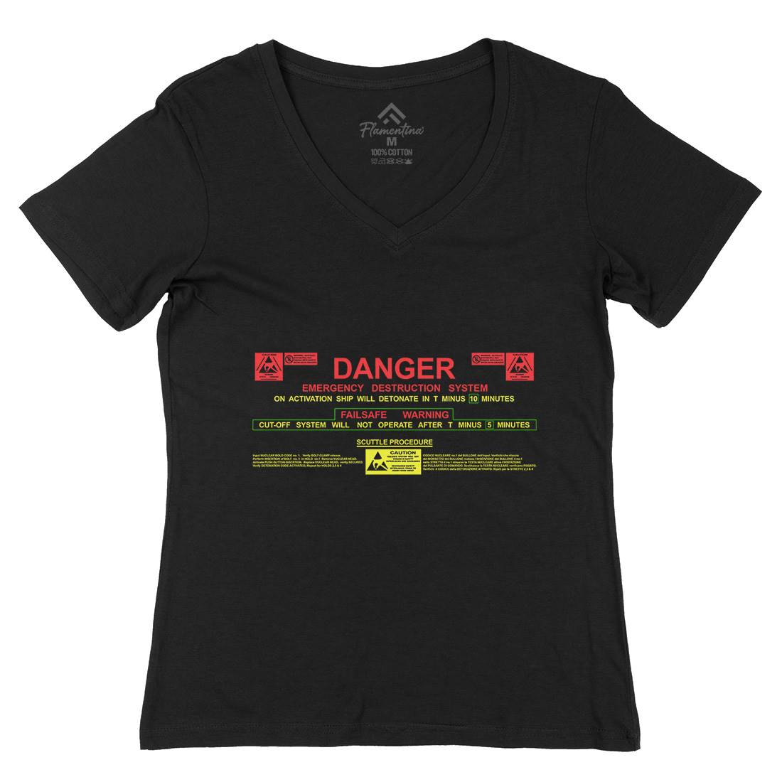Destruct Sequence Womens Organic V-Neck T-Shirt Space D191