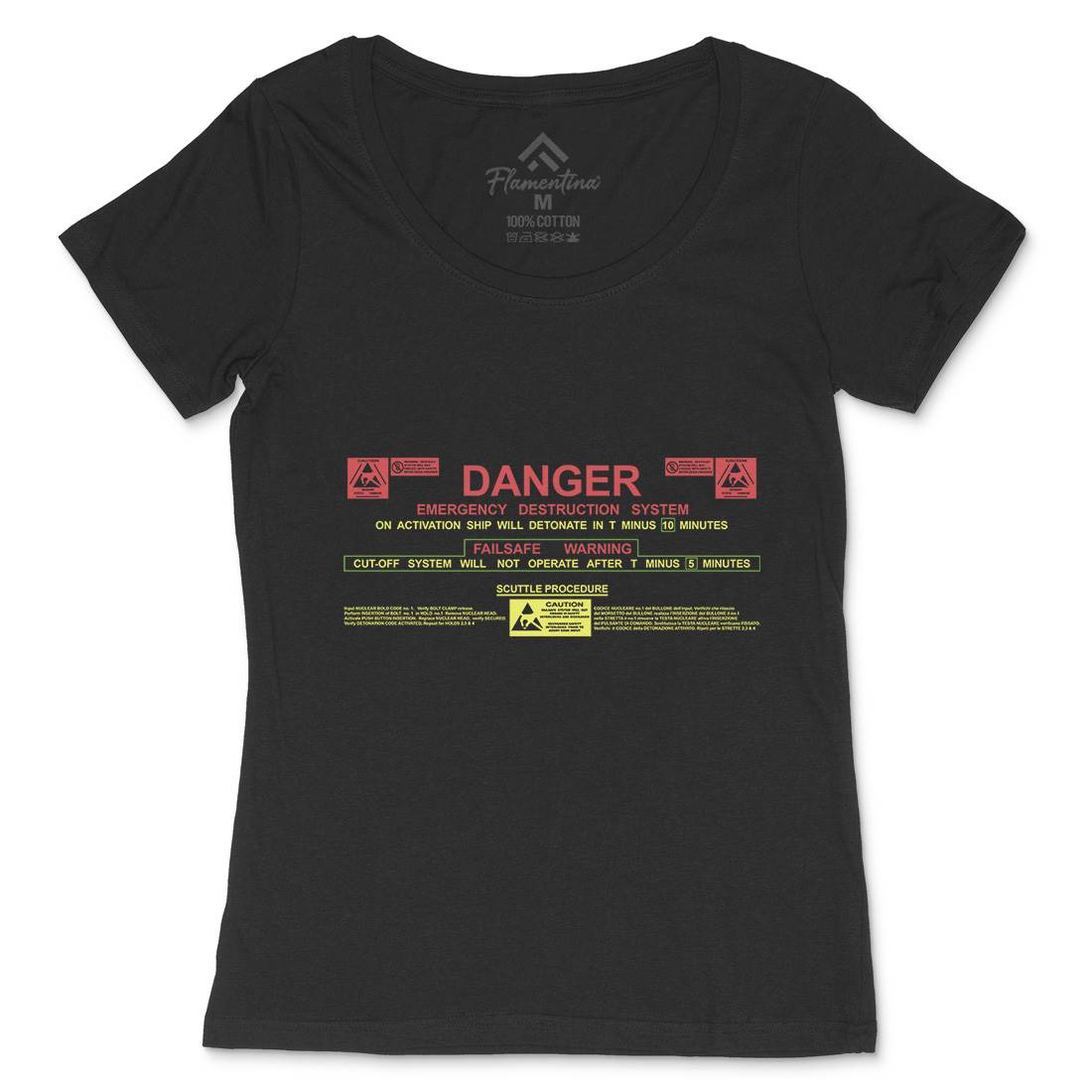 Destruct Sequence Womens Scoop Neck T-Shirt Space D191