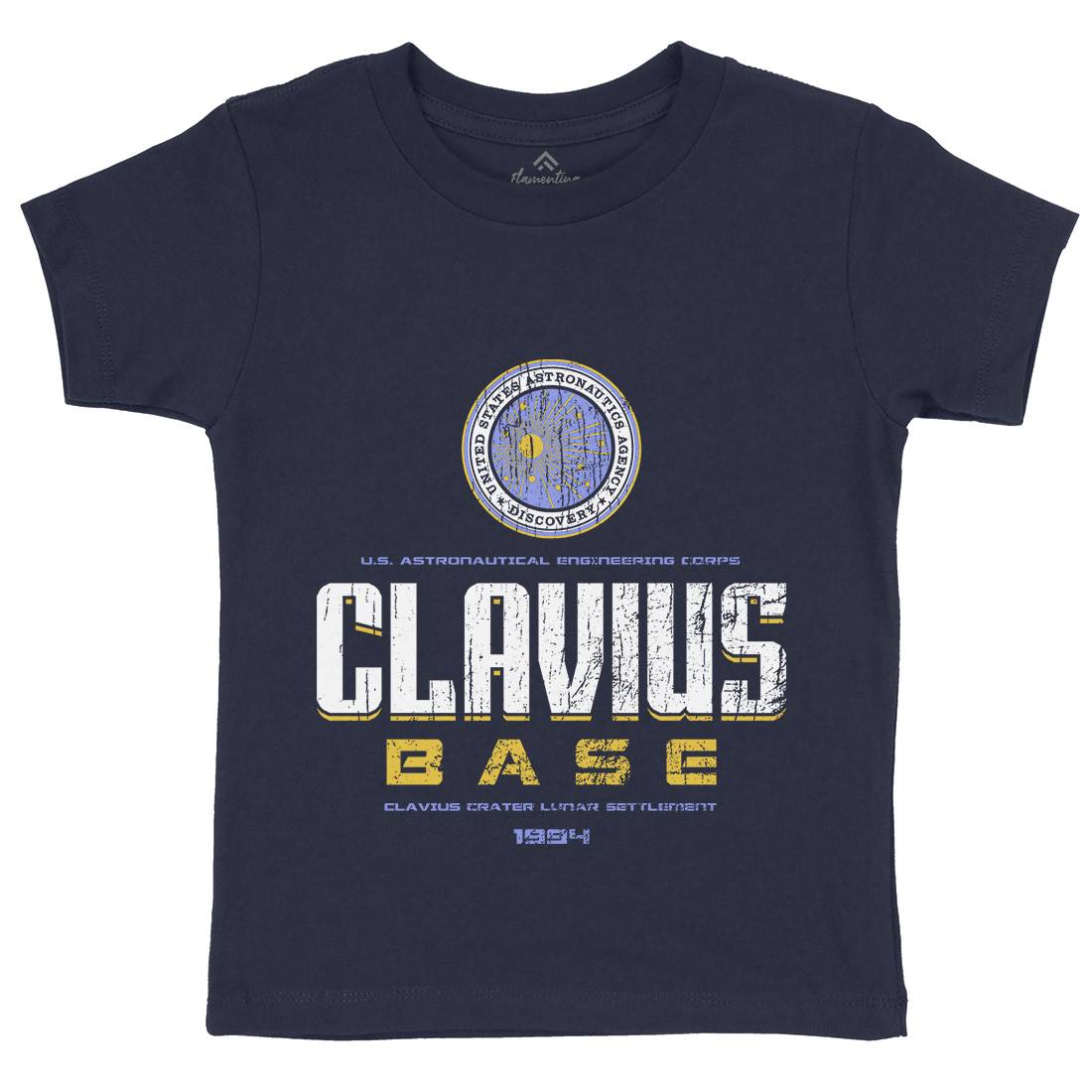 Clavius Base Kids Organic Crew Neck T-Shirt Space D192