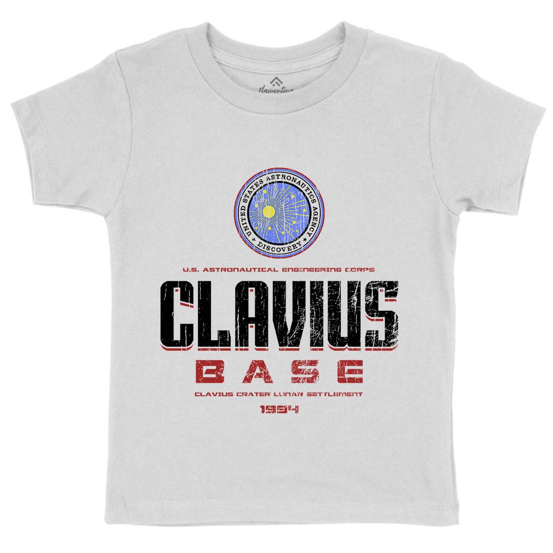 Clavius Base Kids Organic Crew Neck T-Shirt Space D192