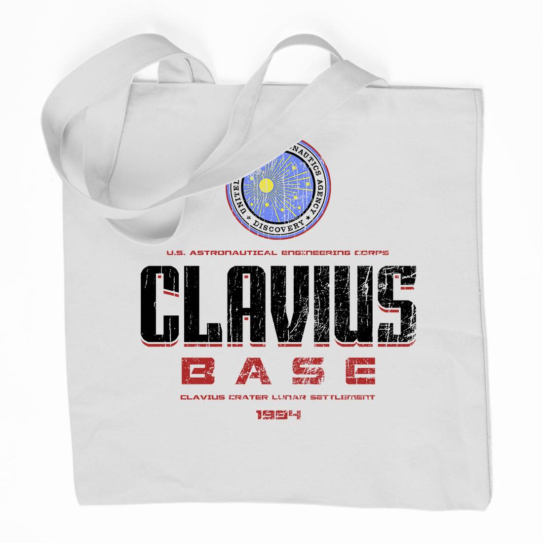 Clavius Base Organic Premium Cotton Tote Bag Space D192