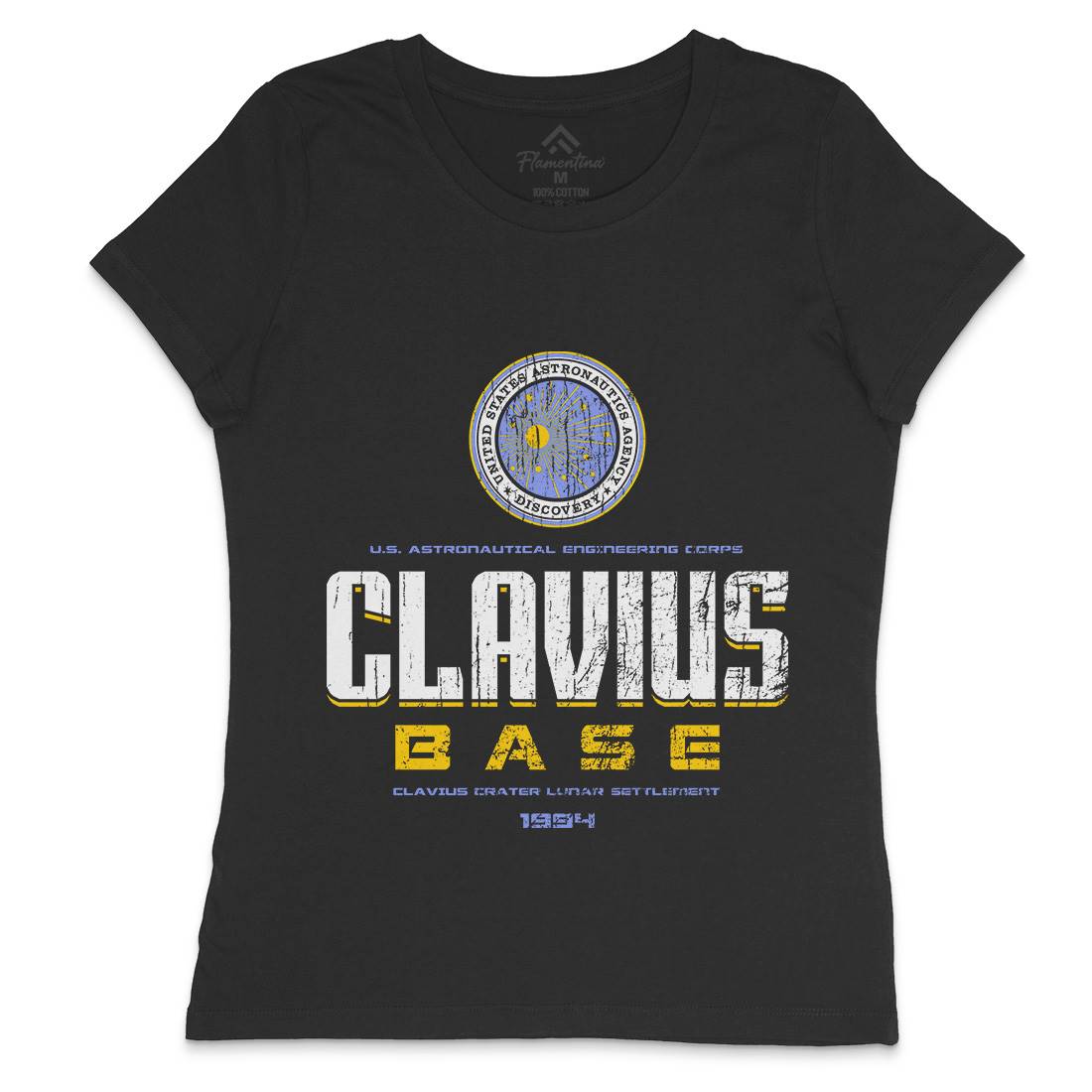 Clavius Base Womens Crew Neck T-Shirt Space D192