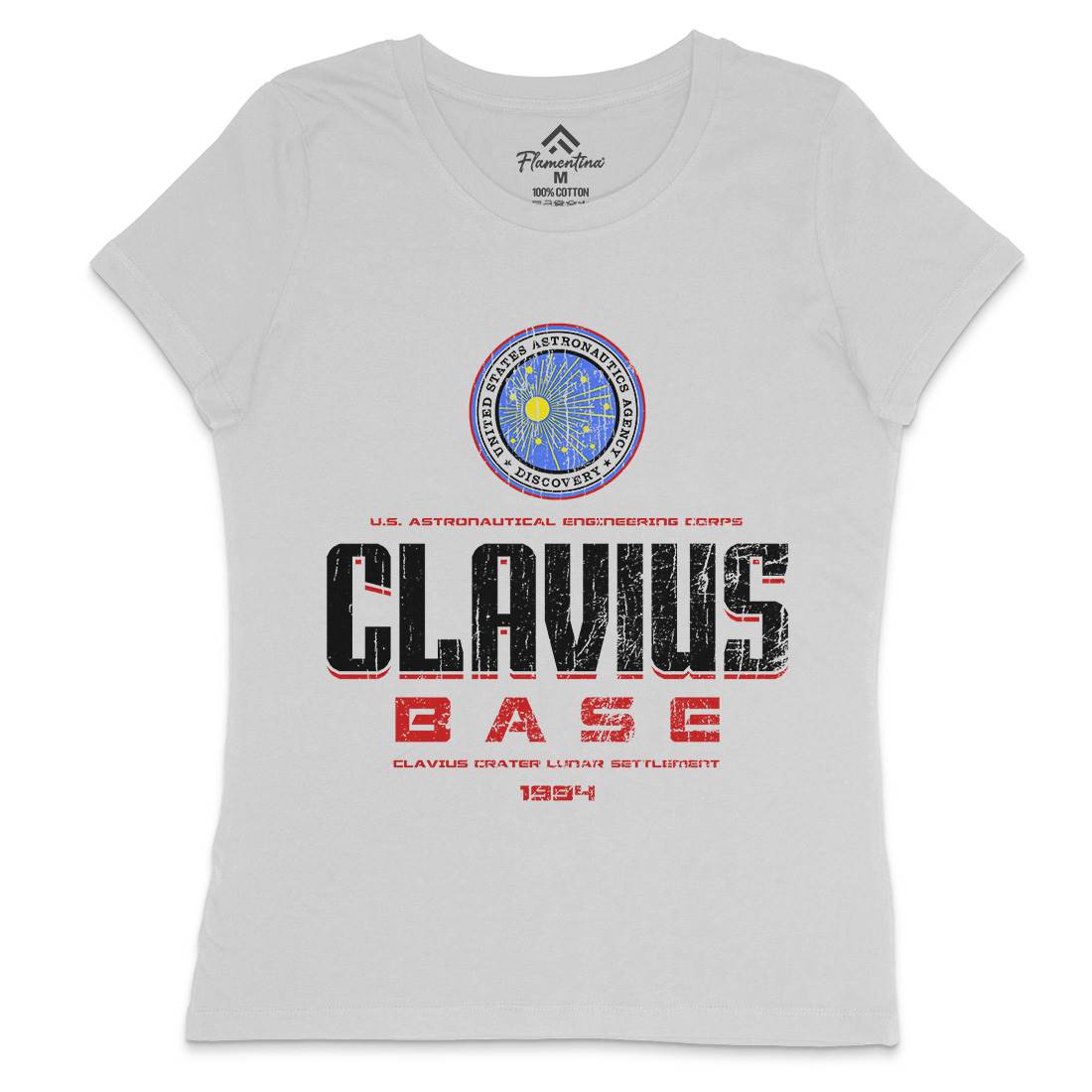 Clavius Base Womens Crew Neck T-Shirt Space D192